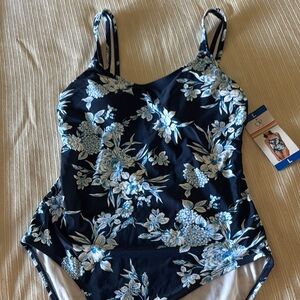 Floral Blue Women’s Swimwear. One piece